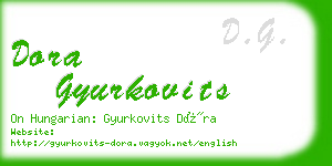 dora gyurkovits business card